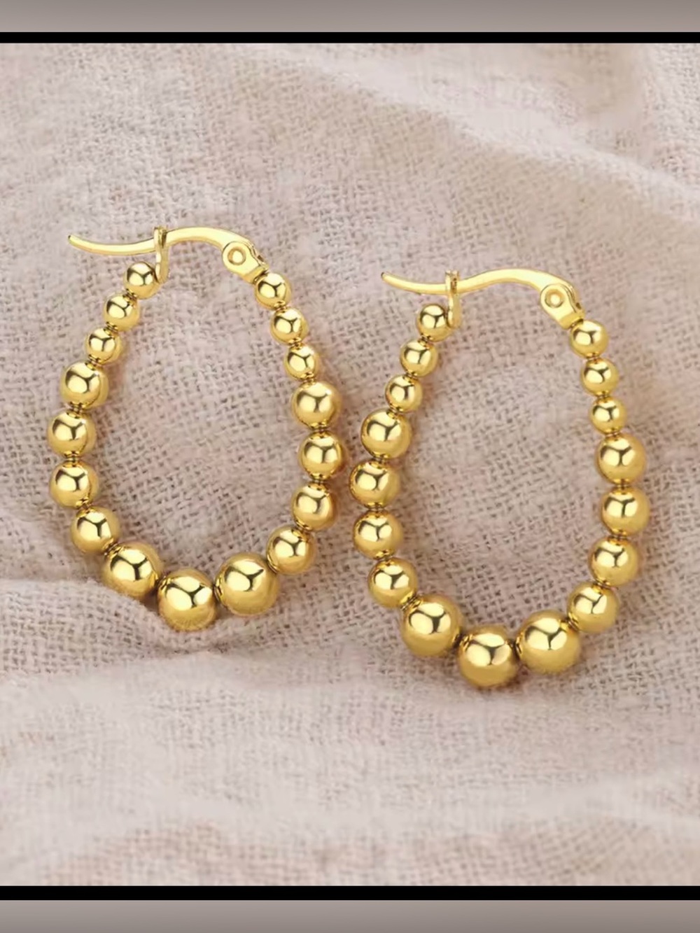 18k gold plated 201 steel earrings